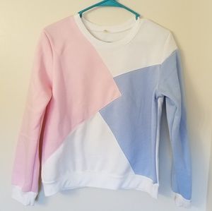 80's Pink and Blue Sweater